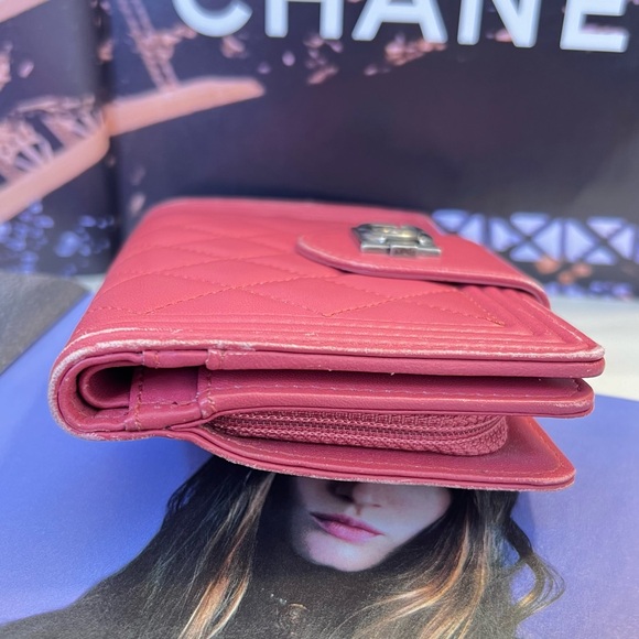 Auth CHANEL Wallet • L Zip Pocket in Quilted Gradient Pink Leather Authentic - Picture 6 of 13